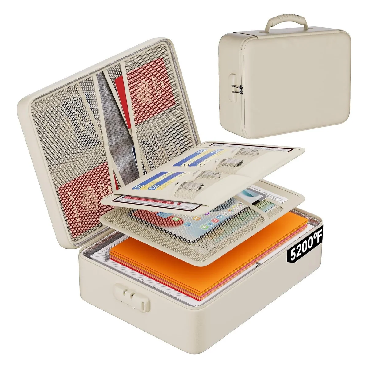 DocSafe Fireproof Document Organizer Box with Lock