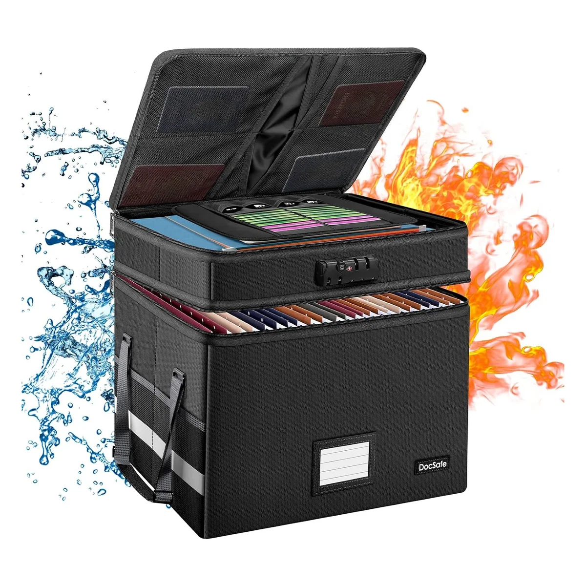 DocSafe Multi-Layer Fireproof File Box with Lock